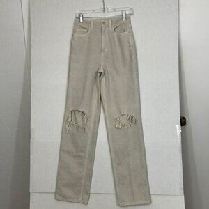 PacSun Off White '90s Boyfriend Jeans High Rise Cream 26